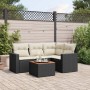 Set de muebles de jardín 5 pzas y cojines ratán sintético negro de , Conjuntos de jardín - Ref: Foro24-3256434, Precio: 321,8...