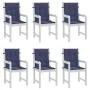 Cojines para silla con respaldo bajo 6 uds tela azul marino de , Cojines para sillas y sofás - Ref: Foro24-378682, Precio: 65...