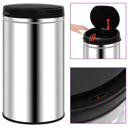 Mülleimer mit automatischem Sensor 60 L Edelstahl von vidaXL, Mülltonnen und Mülltonnen - Ref: Foro24-322695, Preis: 125,27 €...