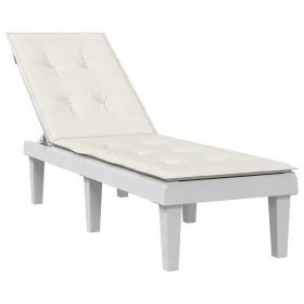 Cojín para tumbona tela crema melange (75+105)x50x3 cm de , Cojines para sillas y sofás - Ref: Foro24-4002489, Precio: 35,13 ...