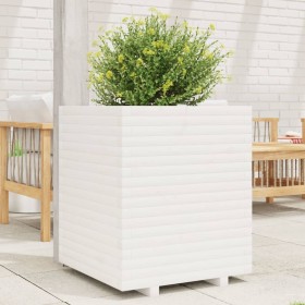Jardinera madera maciza de pino blanco 60x60x72 cm de , Maceteros y jardineras - Ref: Foro24-3282615, Precio: 221,58 €, Descu...