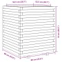 Jardinera madera maciza de pino blanco 60x60x72 cm de , Maceteros y jardineras - Ref: Foro24-3282615, Precio: 221,58 €, Descu...