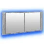 Armario de baño con espejo y luz LED gris Sonoma 100x12x45 cm de , Tocadores de baño - Ref: Foro24-834960, Precio: 79,47 €, D...