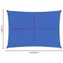 Toldo de vela rectangular HDPE azul 160 g/m² 3x4,5 m de , Sombrillas - Ref: Foro24-311513, Precio: 33,21 €, Descuento: %