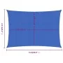 Toldo de vela rectangular HDPE azul 2,5x5 m de , Sombrillas - Ref: Foro24-311511, Precio: 35,36 €, Descuento: %