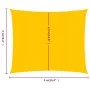 Toldo de vela cuadrado HDPE amarillo 160 g/m² 5x5 m de , Sombrillas - Ref: Foro24-311553, Precio: 51,76 €, Descuento: %