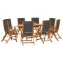 Juego comedor de jardín 9 pzas madera maciza acacia y textileno de , Conjuntos de jardín - Ref: Foro24-3279257, Precio: 825,4...