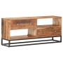 Mueble para TV de madera maciza de acacia rugosa 120x30x50 cm de vidaXL, Muebles TV - Ref: Foro24-320914, Precio: 185,71 €, D...