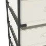 Estante de almacenamiento 4 cestas de tela acero crema de vidaXL, Taquillas y armarios de almacenamiento - Ref: Foro24-322624...