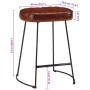 Taburetes de bar 2 uds marrón oscuro 40x29,5x53 cm de , Taburetes de cocina - Ref: Foro24-358927, Precio: 59,70 €, Descuento: %