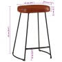 Taburetes de bar 2 uds marrón oscuro 41x29x62 cm de , Taburetes de cocina - Ref: Foro24-358925, Precio: 62,93 €, Descuento: %