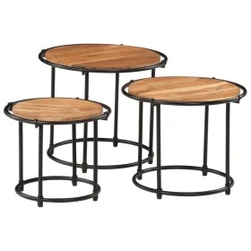 Stapelbare Tische, 3-teilig, Massivholz aus Akazie. von , Seitentische - Ref: Foro24-358931, Preis: 114,05 €, Rabatt: %