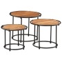 Mesas apilables 3 piezas madera maciza de acacia de , Mesas auxiliares - Ref: Foro24-358931, Precio: 94,78 €, Descuento: %