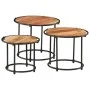Mesas apilables 3 piezas madera maciza de acacia by , Side tables - Ref: Foro24-358931, Price: 114,05 €, Discount: %