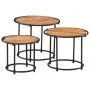 Mesas apilables 3 piezas madera maciza de acacia by , Side tables - Ref: Foro24-358931, Price: 114,05 €, Discount: %