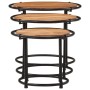 Mesas apilables 3 piezas madera maciza de acacia de , Mesas auxiliares - Ref: Foro24-358931, Precio: 94,78 €, Descuento: %