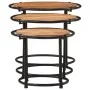 Mesas apilables 3 piezas madera maciza de acacia by , Side tables - Ref: Foro24-358931, Price: 114,05 €, Discount: %