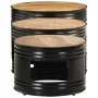 Mesas altas de bar forma tambor 3uds madera maciza mango rugosa de , Mesas de centro - Ref: Foro24-358933, Precio: 177,81 €, ...