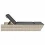Tumbona doble con cojines ratán sintético gris claro de , Tumbonas - Ref: Foro24-368184, Precio: 303,67 €, Descuento: %