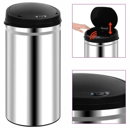 Mülleimer mit automatischem Sensor 50 L Edelstahl von vidaXL, Mülltonnen und Mülltonnen - Ref: Foro24-322694, Preis: 103,73 €...