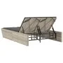 Tumbona doble con cojines ratán sintético gris claro de , Tumbonas - Ref: Foro24-368184, Precio: 303,67 €, Descuento: %