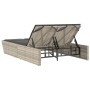Tumbona doble con cojines ratán sintético gris claro de , Tumbonas - Ref: Foro24-368184, Precio: 288,46 €, Descuento: %