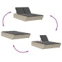 Tumbona doble con cojines ratán sintético gris claro de , Tumbonas - Ref: Foro24-368184, Precio: 288,46 €, Descuento: %