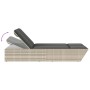 Tumbona doble con cojines ratán sintético gris claro de , Tumbonas - Ref: Foro24-368184, Precio: 288,46 €, Descuento: %