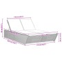 Tumbona doble con cojines ratán sintético gris claro de , Tumbonas - Ref: Foro24-368184, Precio: 288,46 €, Descuento: %