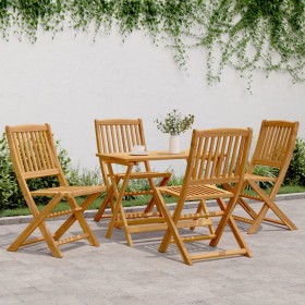 Set de comedor de jardín plegable 5 pzas madera maciza acacia de , Conjuntos de jardín - Ref: Foro24-3206330, Precio: 269,16 ...