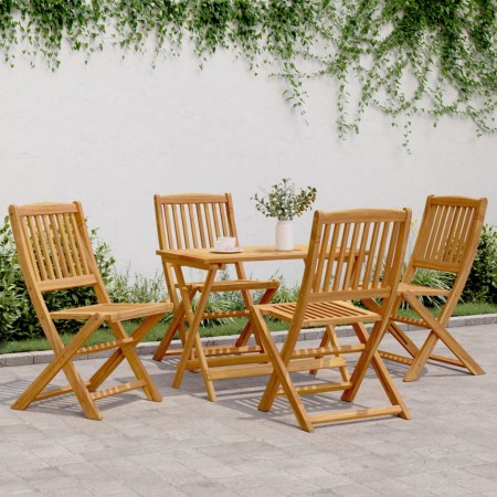 Set de comedor de jardín plegable 5 pzas madera maciza acacia de , Conjuntos de jardín - Ref: Foro24-3206330, Precio: 269,16 ...