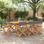 Sillas de jardín plegables 8 unidades tela gris oscuro de , Sillas de jardín - Ref: Foro24-3208915, Precio: 539,58 €, Descuen...
