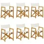 Sillas de jardín plegables 6 unidades tela blanco crema de , Sillas de jardín - Ref: Foro24-3208917, Precio: 371,17 €, Descue...