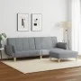 Sofá cama de 2 plazas con taburete tela gris claro de , Sofás - Ref: Foro24-3258141, Precio: 345,95 €, Descuento: %