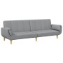 Sofá cama de 2 plazas con taburete tela gris claro de , Sofás - Ref: Foro24-3258141, Precio: 351,40 €, Descuento: %