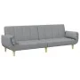 Zweiplätziges Schlafsofa mit Hocker, hellgraues Stoffpolster. von , Sofas - Ref: Foro24-3258141, Preis: 345,95 €, Rabatt: %