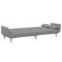 Sofá cama de 2 plazas con taburete tela gris claro de , Sofás - Ref: Foro24-3258141, Precio: 351,40 €, Descuento: %