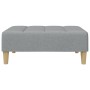 Sofá cama de 2 plazas con taburete tela gris claro de , Sofás - Ref: Foro24-3258141, Precio: 351,40 €, Descuento: %
