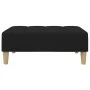 Sofá cama de 2 plazas con taburete tela negro de , Sofás - Ref: Foro24-3258143, Precio: 344,68 €, Descuento: %
