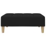 Sofá cama de 2 plazas con taburete tela negro de , Sofás - Ref: Foro24-3258143, Precio: 350,46 €, Descuento: %