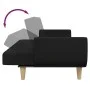 Sofá cama de 2 plazas con taburete tela negro de , Sofás - Ref: Foro24-3258143, Precio: 344,68 €, Descuento: %