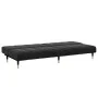 Sofá cama de 2 plazas con taburete terciopelo negro de , Sofás - Ref: Foro24-3258148, Precio: 326,65 €, Descuento: %