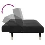 Sofá cama de 2 plazas con taburete terciopelo negro de , Sofás - Ref: Foro24-3258148, Precio: 326,65 €, Descuento: %