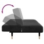 Sofá cama de 2 plazas con taburete terciopelo negro de , Sofás - Ref: Foro24-3258148, Precio: 346,11 €, Descuento: %