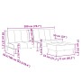 Sofá cama de 2 plazas con taburete terciopelo negro de , Sofás - Ref: Foro24-3258148, Precio: 346,11 €, Descuento: %