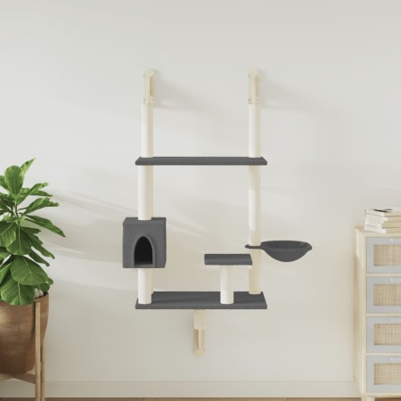 Árbol rascador para gatos de pared gris oscuro 153 cm de , Mobiliario para gatos - Ref: Foro24-172406, Precio: 77,60 €, Descu...