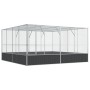 Pajarera de acero color plateado 418x414x212 cm de , Pies y jaulas para pájaros - Ref: Foro24-172588, Precio: 866,30 €, Descu...