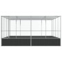 Pajarera de acero color plateado 418x414x212 cm de , Pies y jaulas para pájaros - Ref: Foro24-172588, Precio: 866,30 €, Descu...