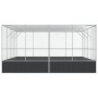 Pajarera de acero color plateado 418x414x212 cm de , Pies y jaulas para pájaros - Ref: Foro24-172588, Precio: 866,30 €, Descu...