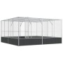 Pajarera de acero color plateado 418x414x212 cm de , Pies y jaulas para pájaros - Ref: Foro24-172588, Precio: 866,30 €, Descu...
